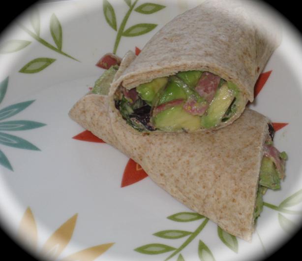 Salami And Avocado Sandwich Wrap With Balsamic Mustard Spread Recipe