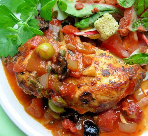 Chicken With Tomatoes And Olives Recipe