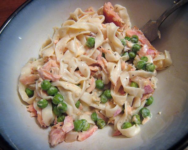 Lightened Creamy Smoked yogiclarebear recipe Fettuccine. asparagus Photo  salmon Salmon creamy up pasta and by
