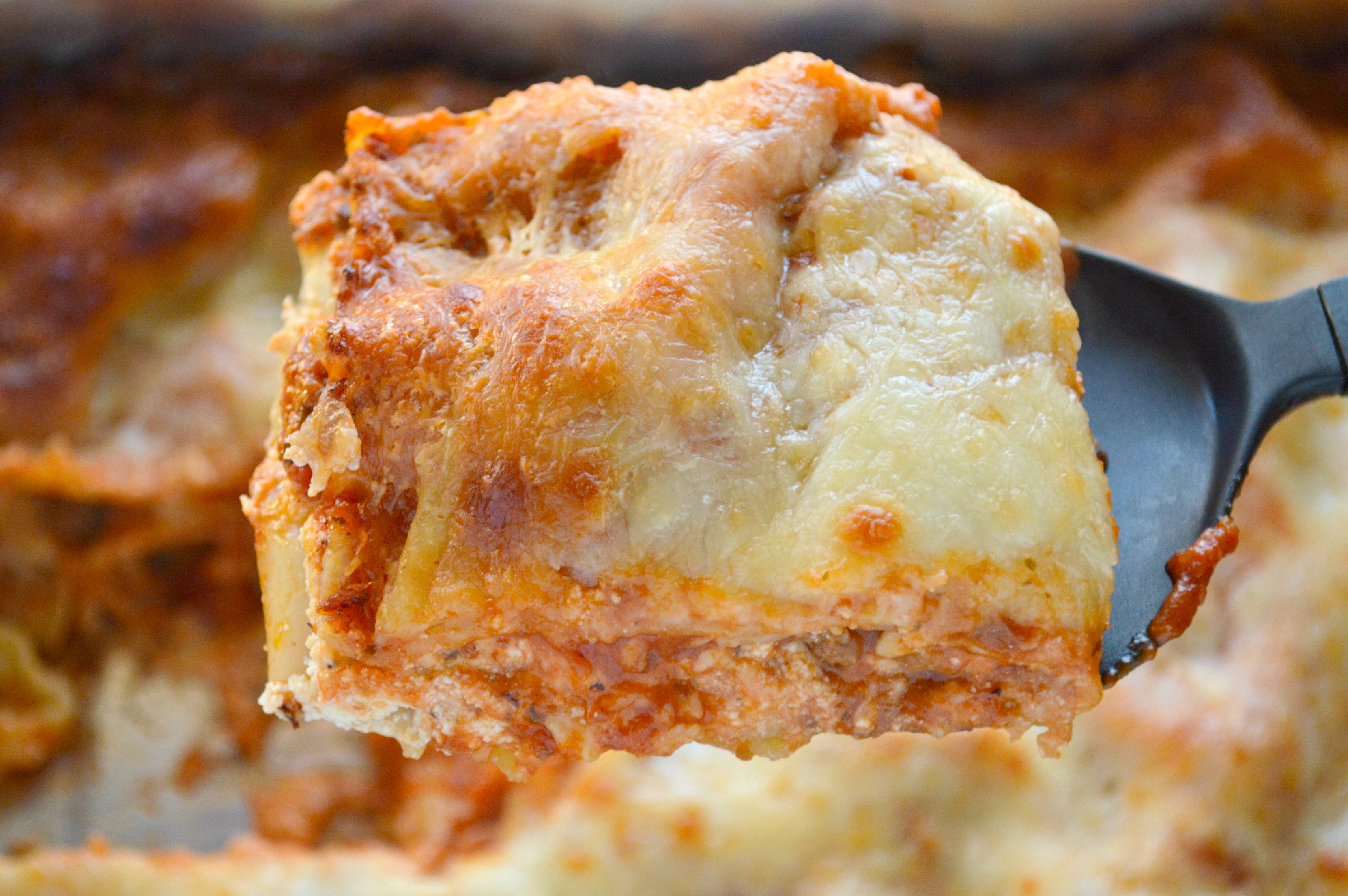 Slice and serve the lasagna