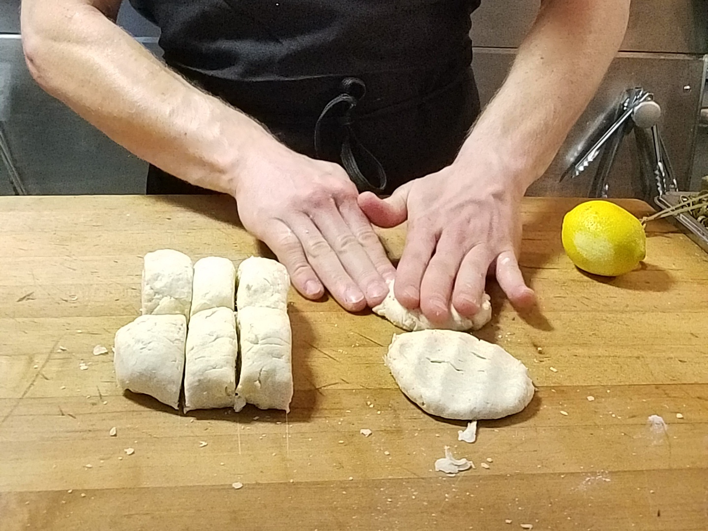 Divide dough and form biscuits