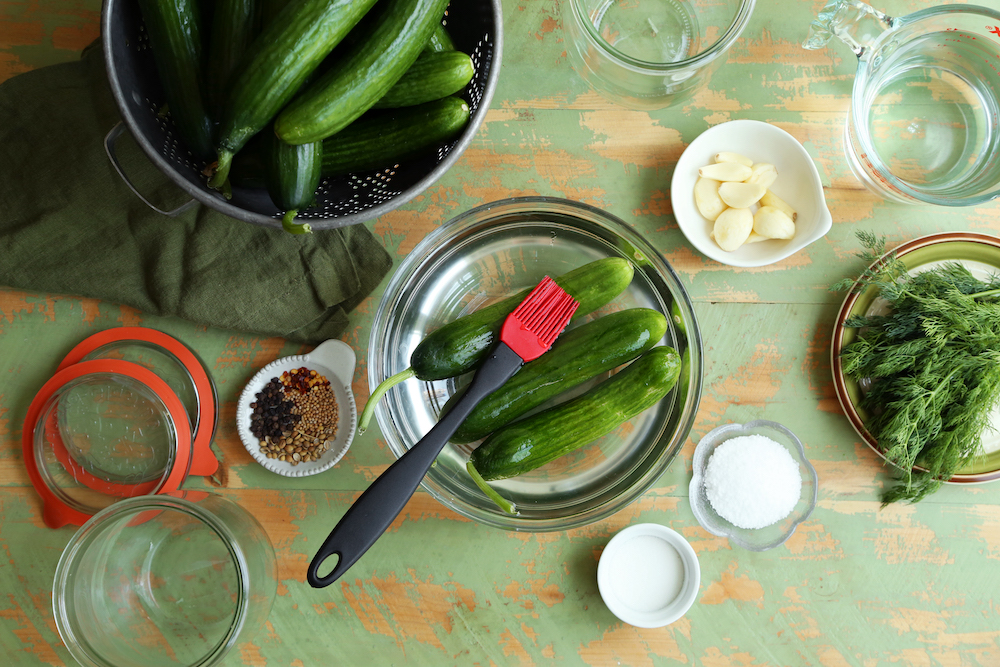 Step 1: Wash the Cucumbers